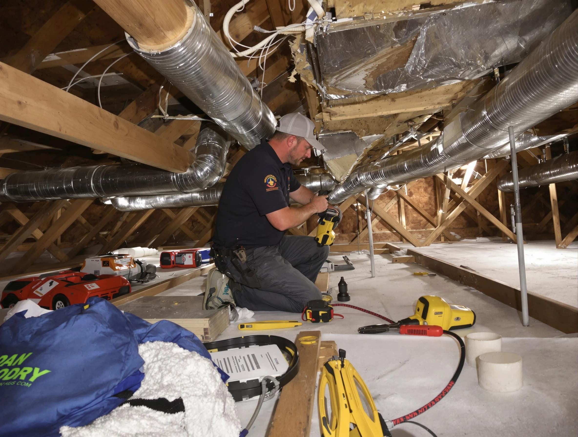 Professional air duct repair by Hampton Air Duct Cleaning in Hampton