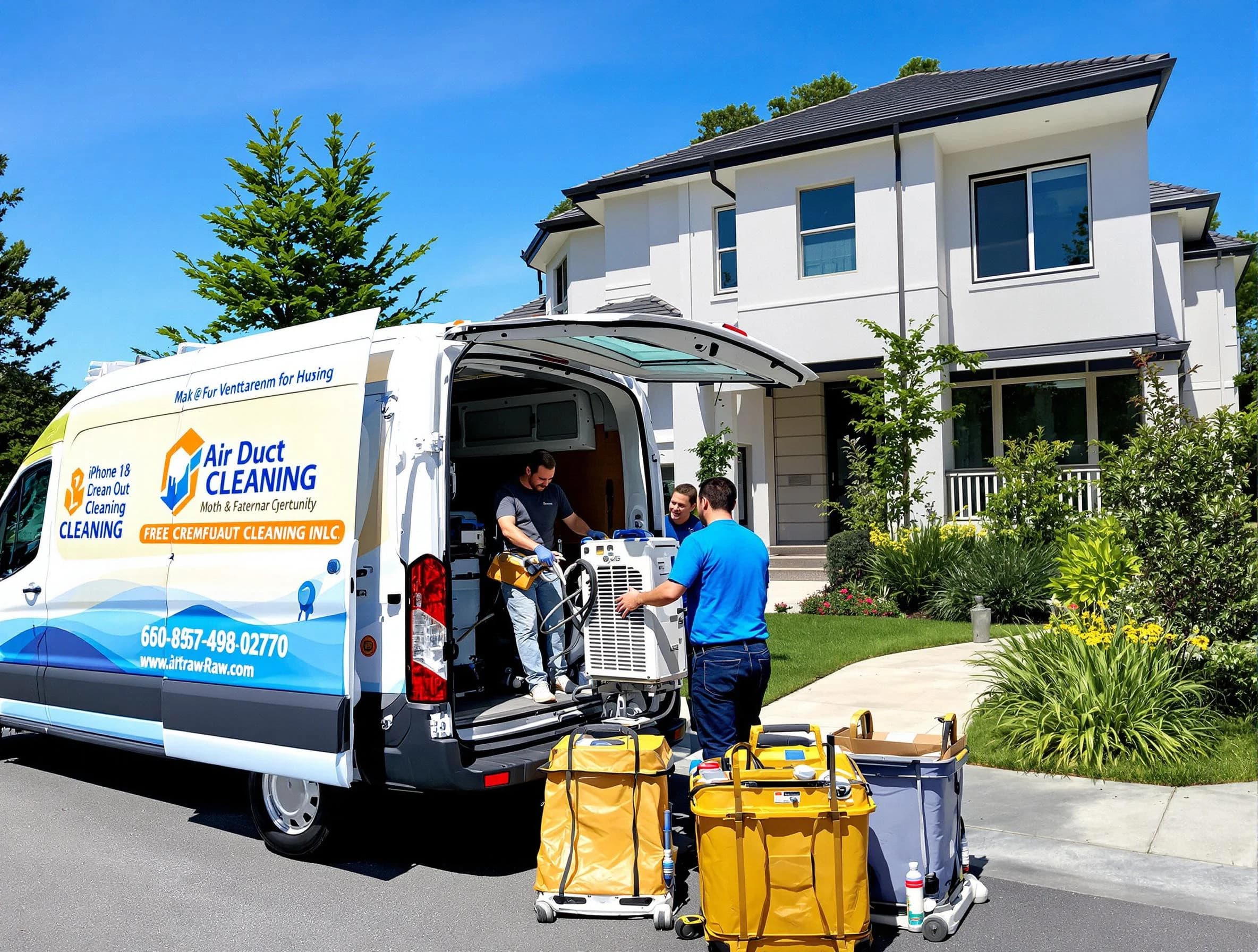 Hampton Air Duct Cleaning technician performing professional air duct cleaning in Hampton