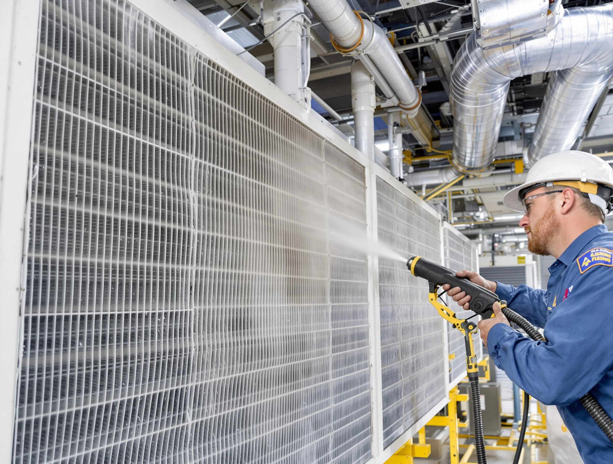 Professional commercial coil cleaning by Hampton Air Duct Cleaning in Hampton